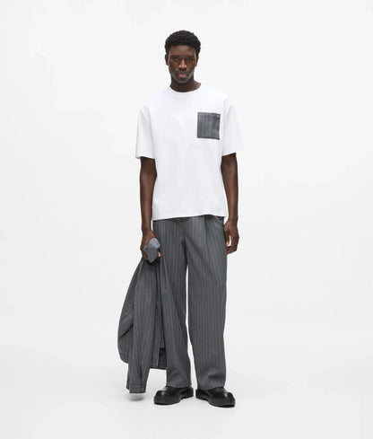 Pinstripe pocket T-shirt