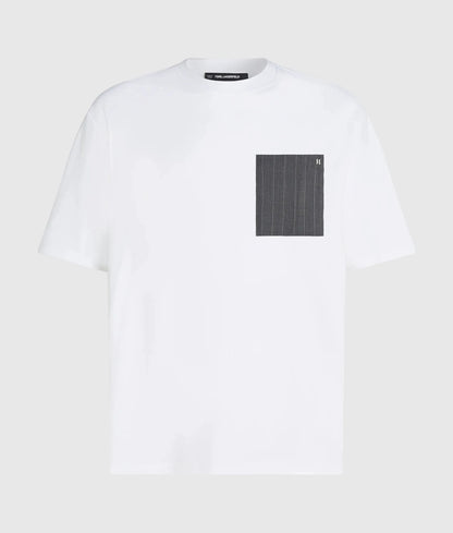 Pinstripe pocket T-shirt