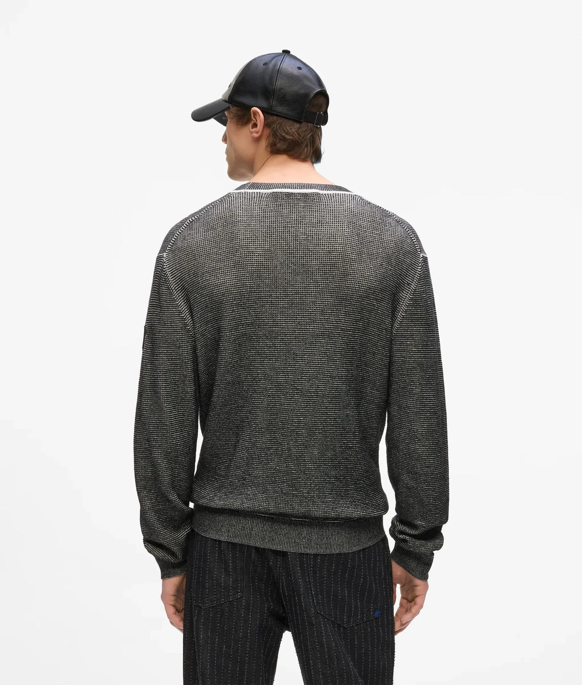 Waffle knit sweater