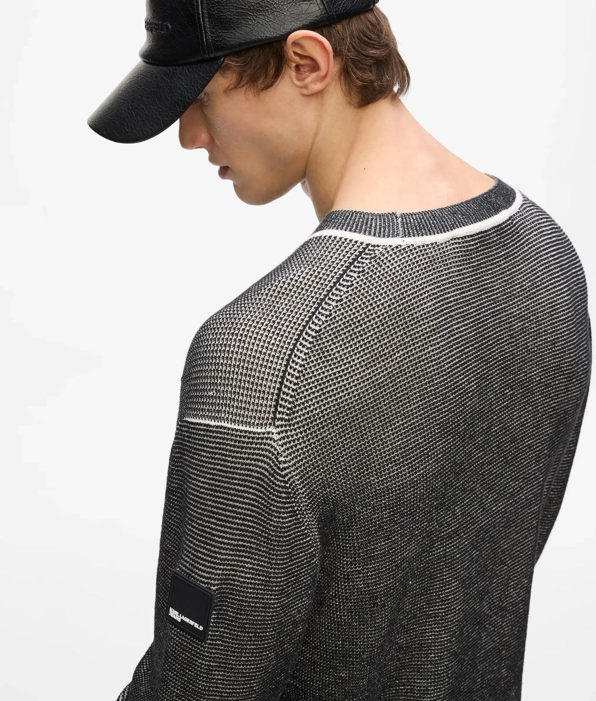 Waffle knit sweater