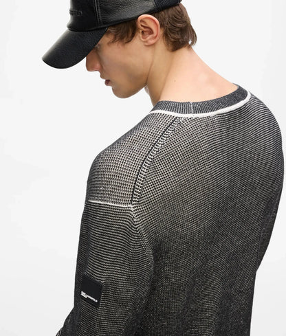 Waffle knit sweater