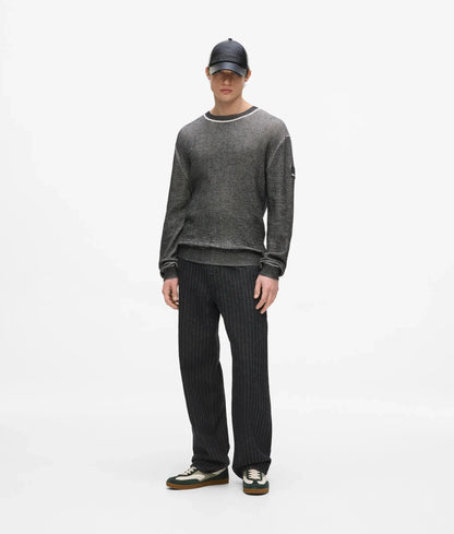Waffle knit sweater