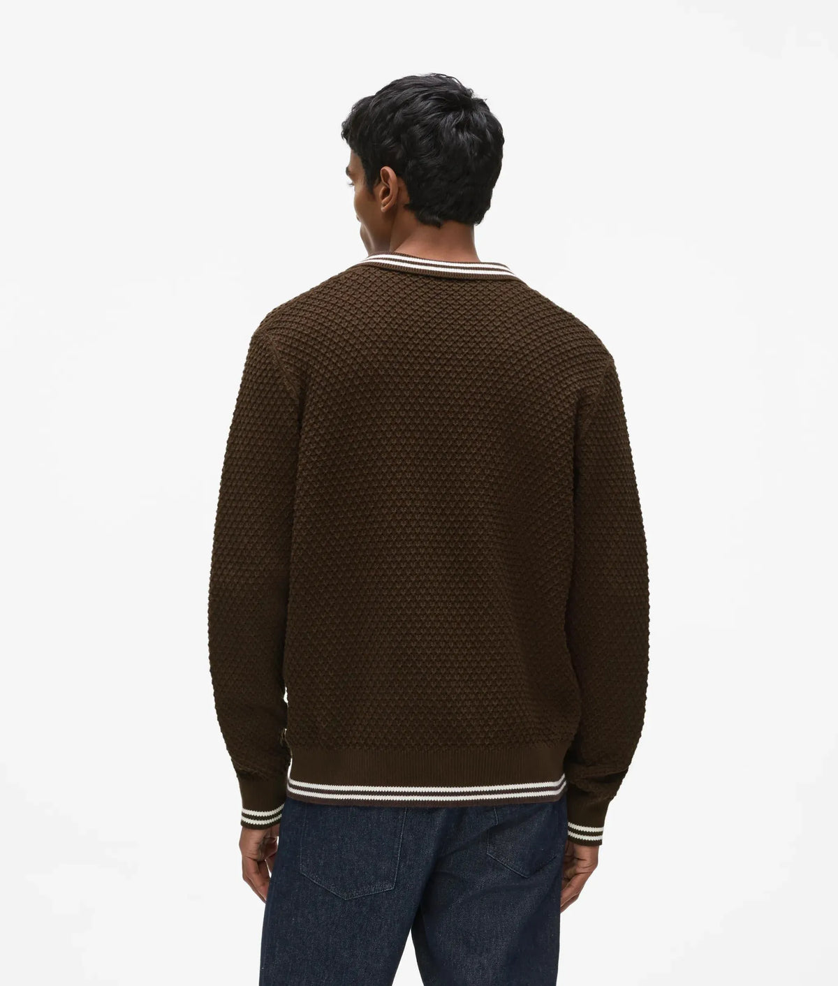 Ikon long-sleeved knit polo shirt