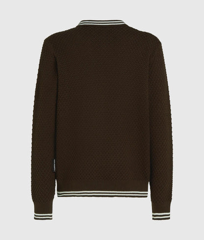 Ikon long-sleeved knit polo shirt