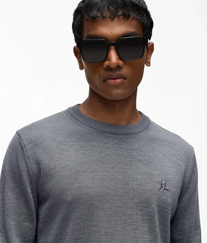 Merino wool crew neck sweater