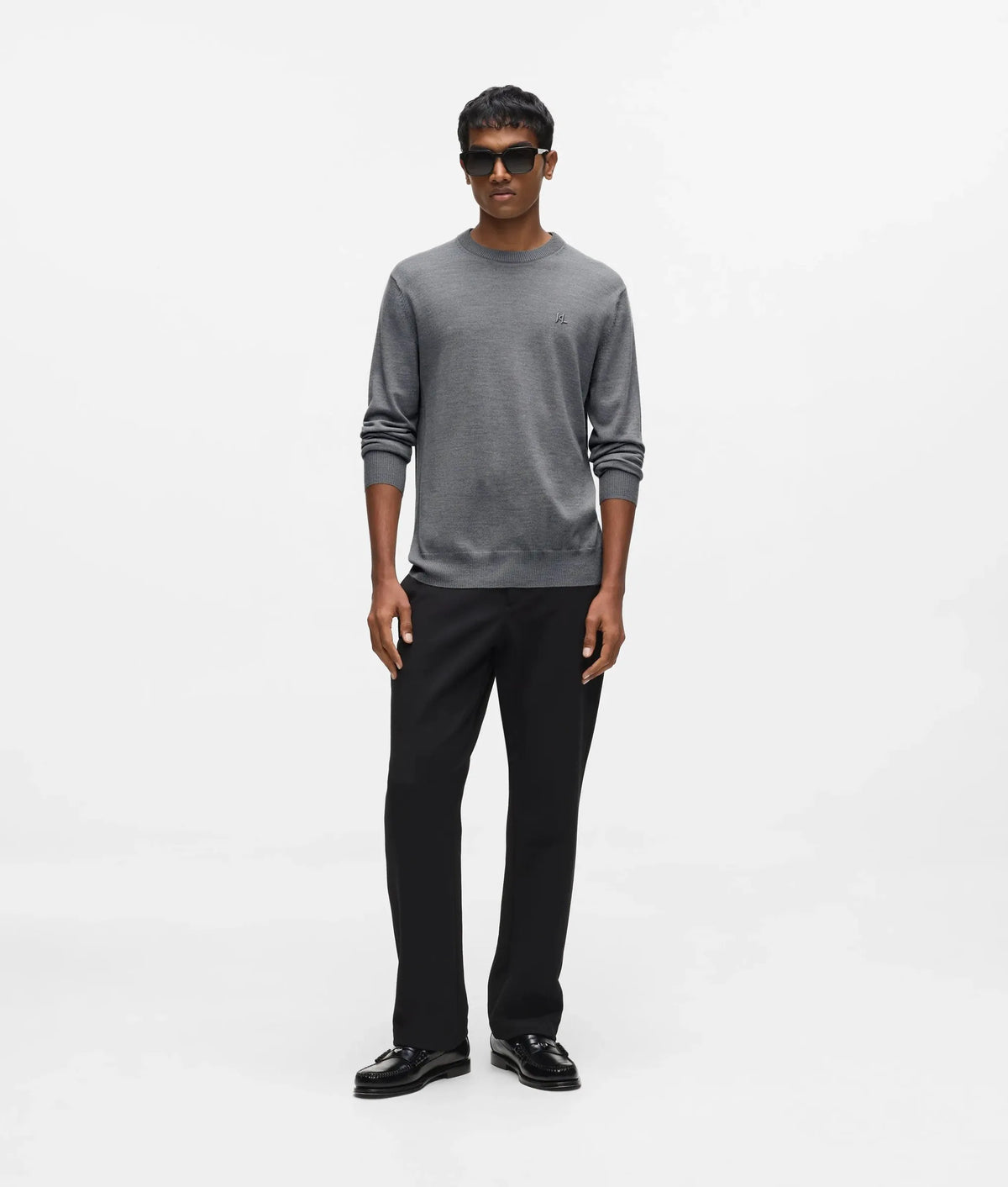 Merino wool crew neck sweater