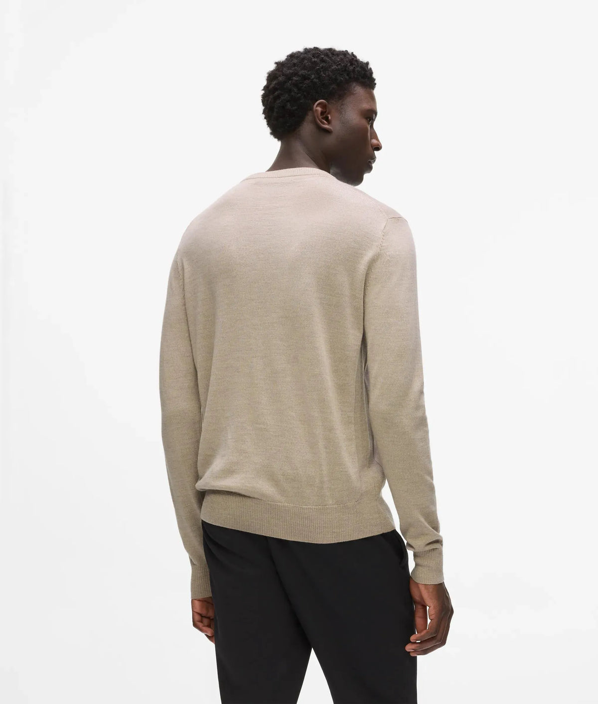 Merino wool crew neck sweater