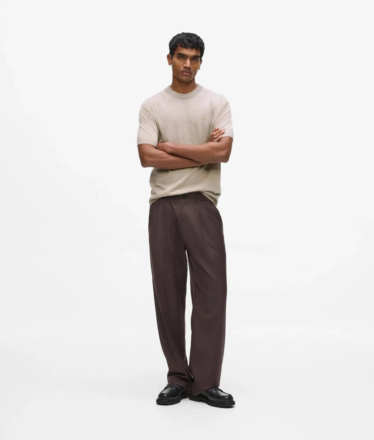 Monogram merino wool T-shirt