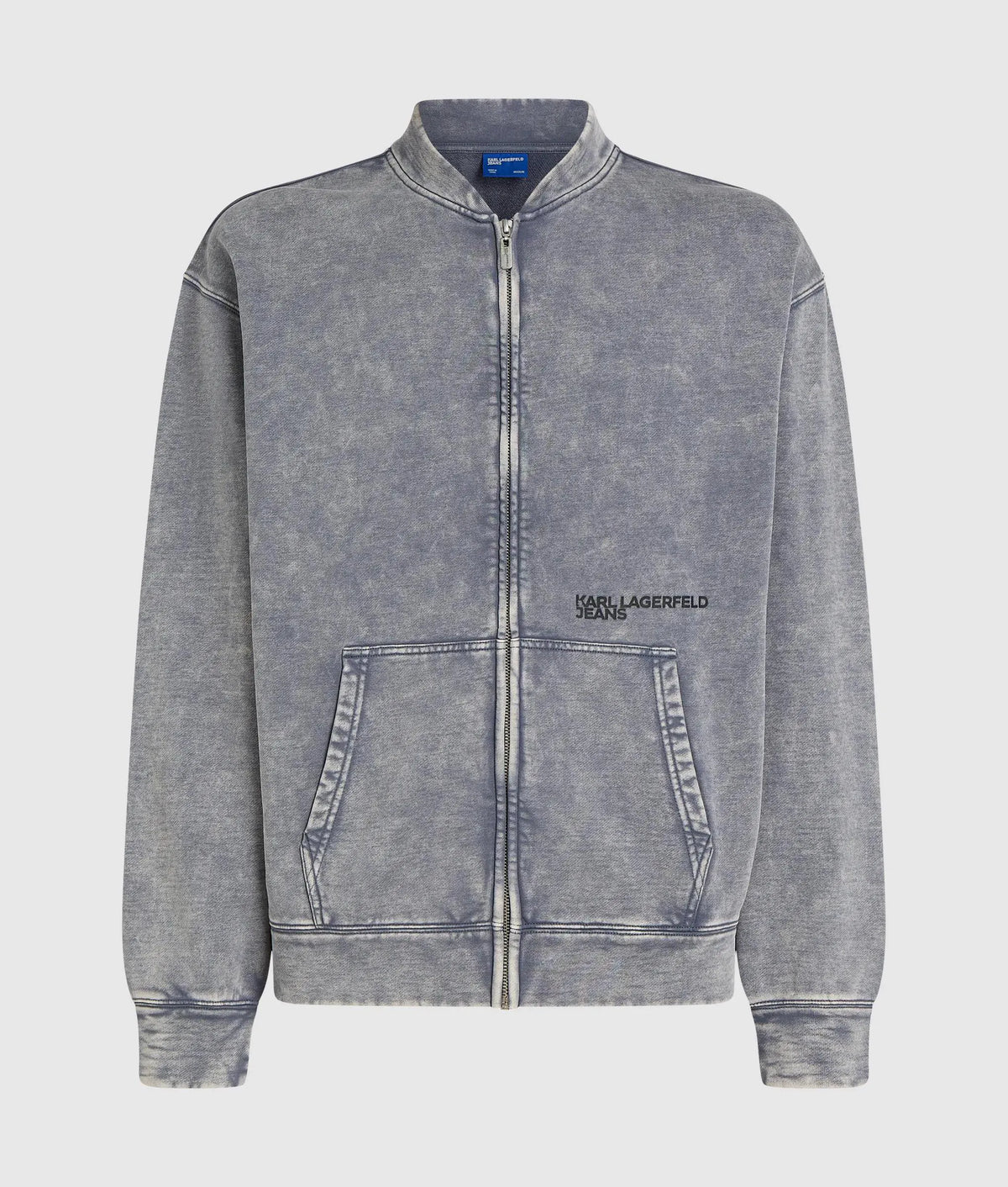 Washed zip-up sweatshirt