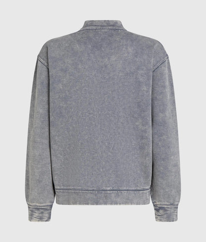 Washed zip-up sweatshirt