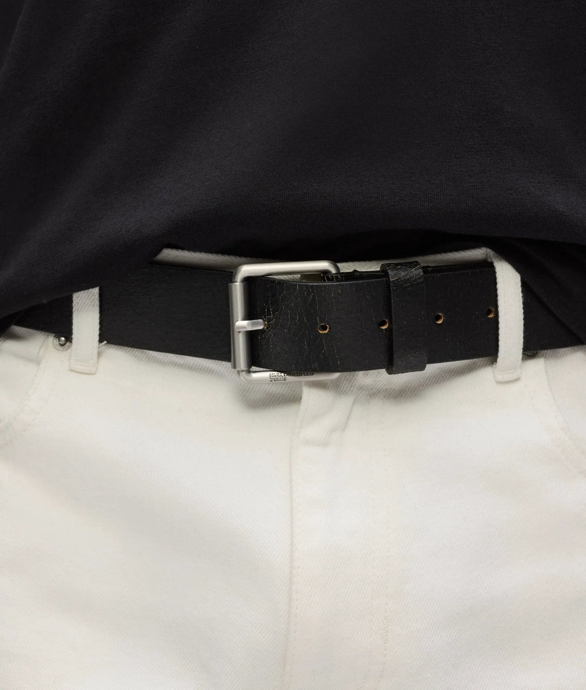 Cracked leather belt