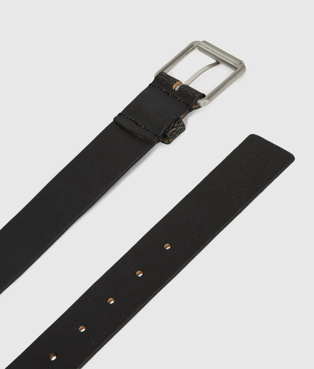 Cracked leather belt