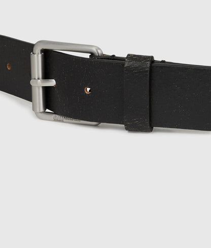 Cracked leather belt