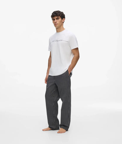 Pinstripe pants pajama set