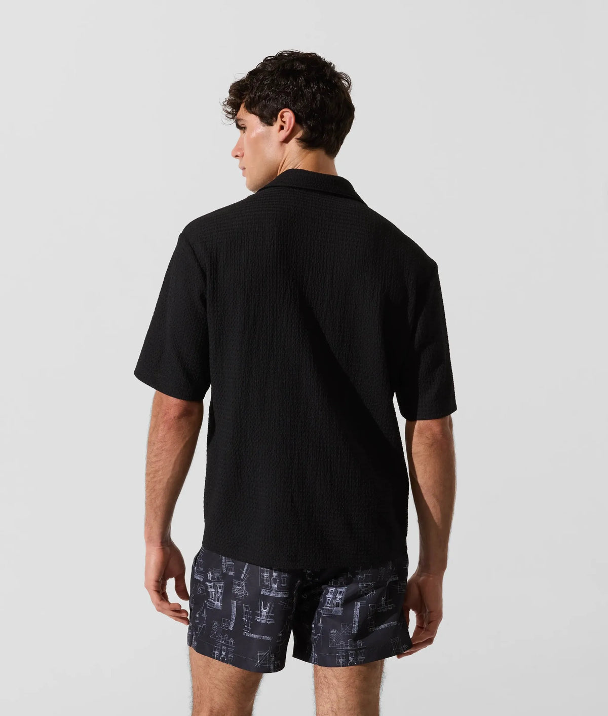 Textured beachwear shirt