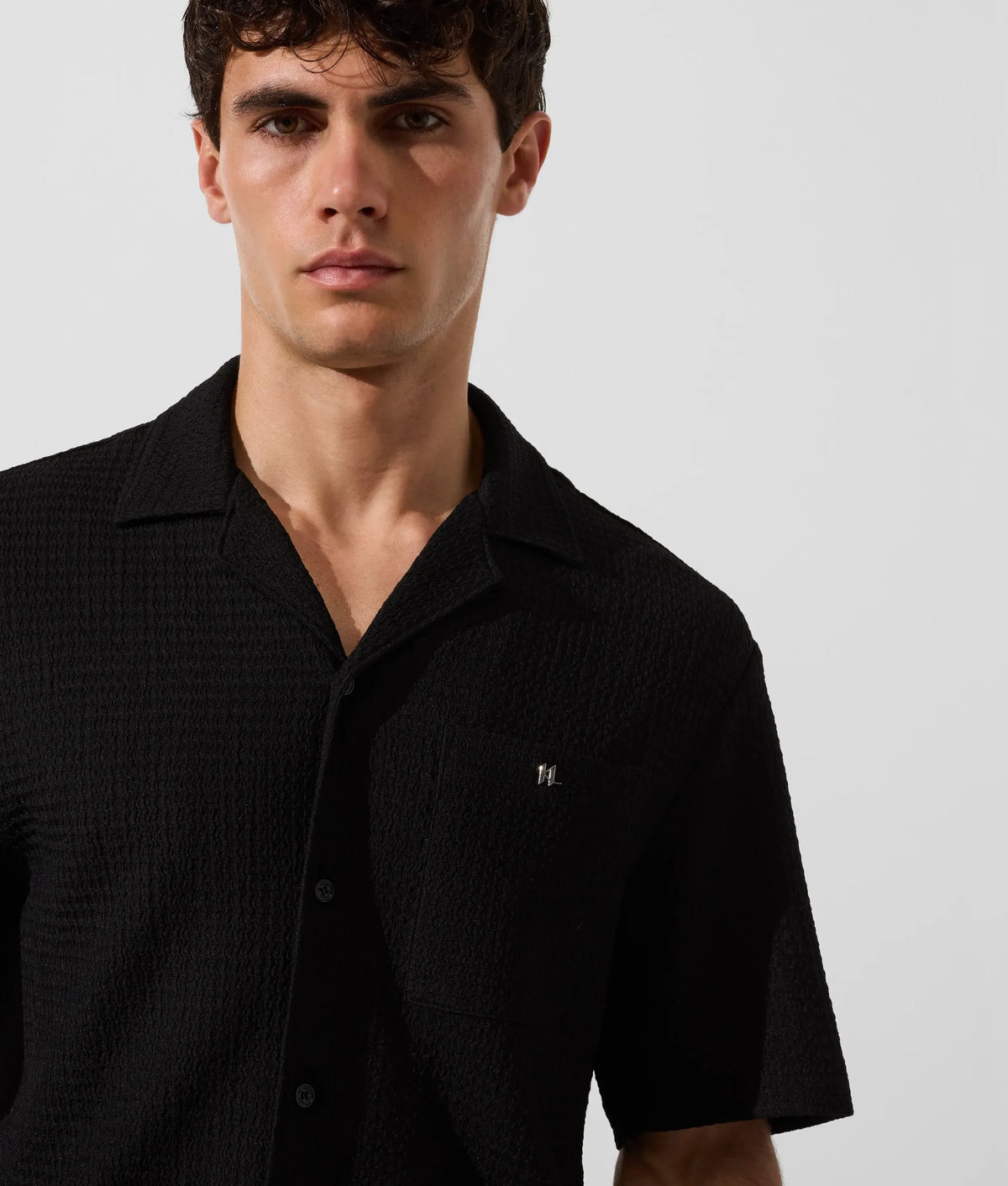 Textured beachwear shirt