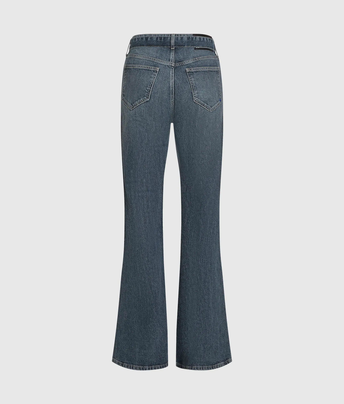 Belted high-rise flared jeans