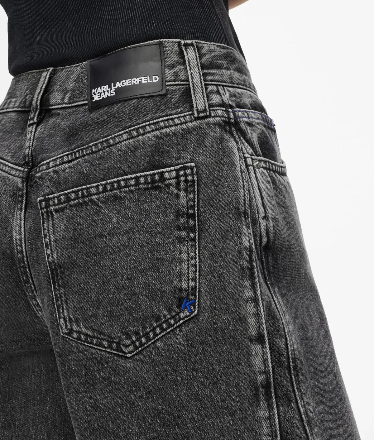 Transformable low-rise wide jeans