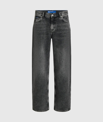 Transformable low-rise wide jeans