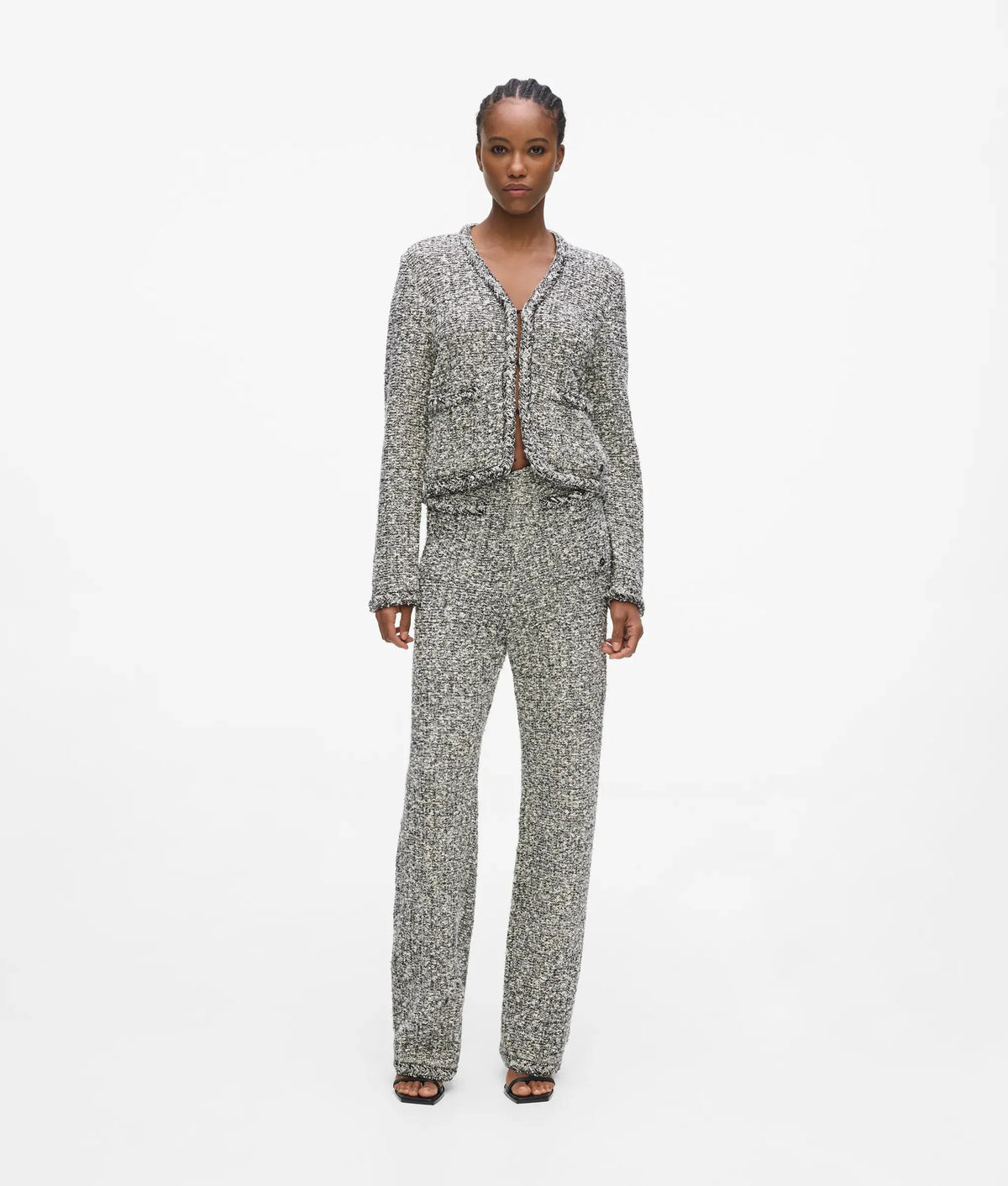 Bouclé knit pants