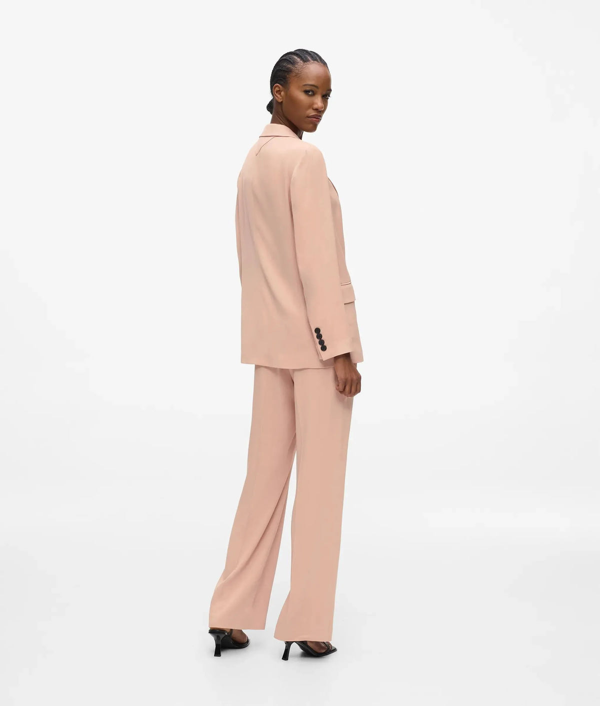Satin-blend pants