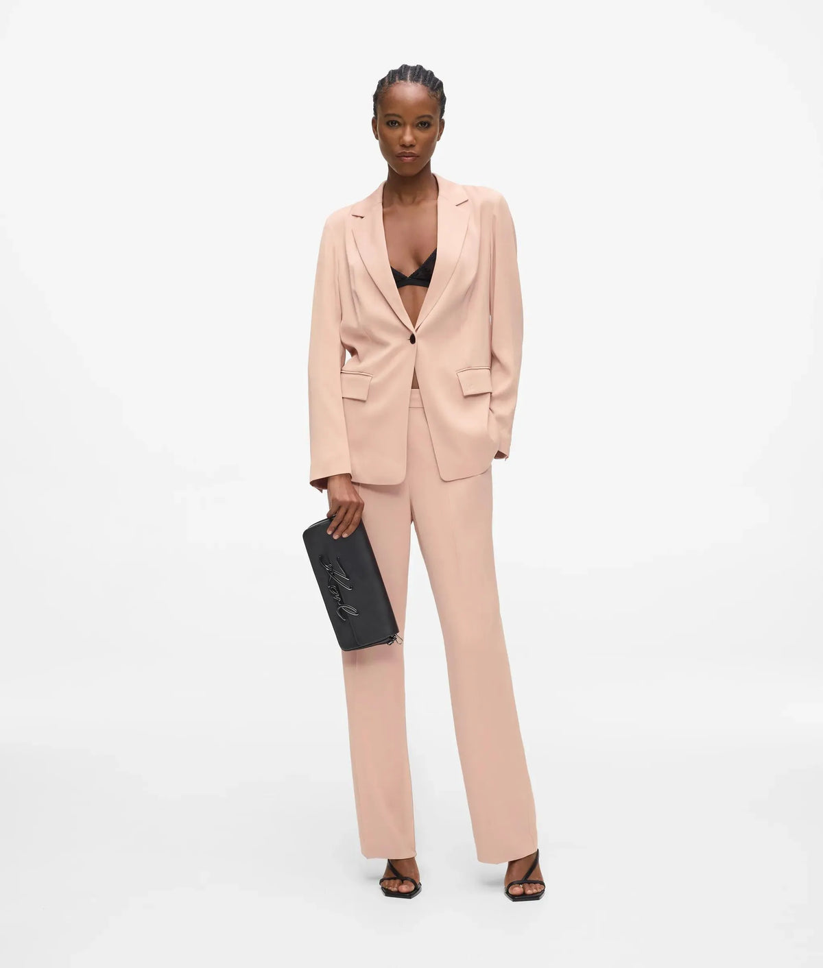 Satin-blend pants
