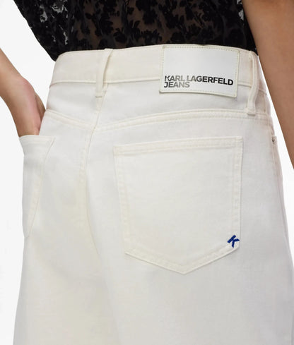 White denim Bermuda shorts