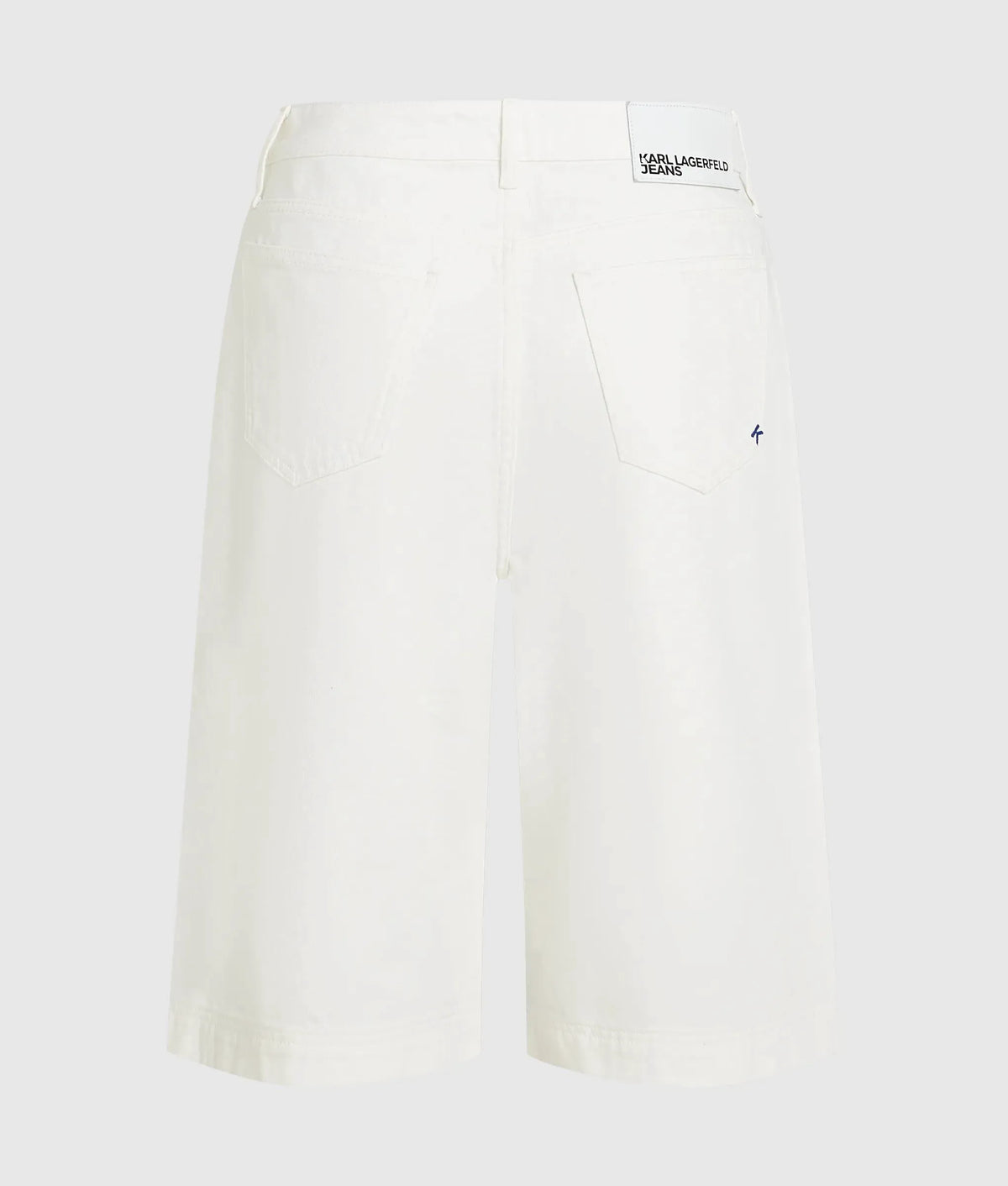White denim Bermuda shorts