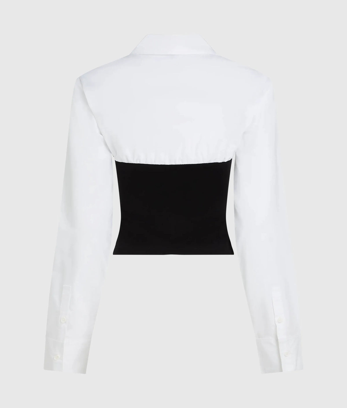 Corset detail poplin shirt