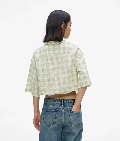 Boxy checked blouse