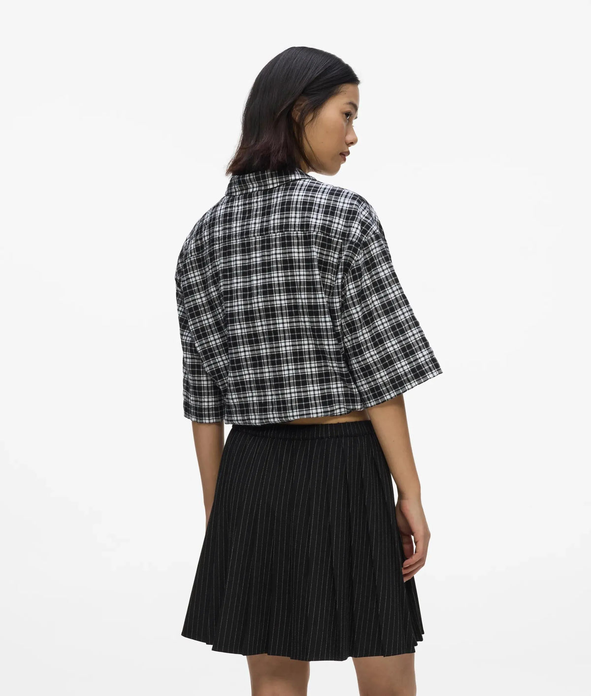 Boxy checked blouse