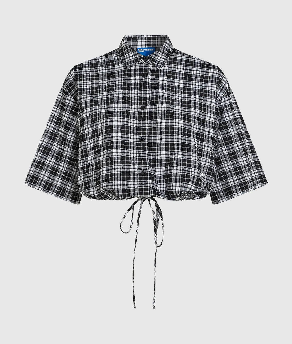 Boxy checked blouse