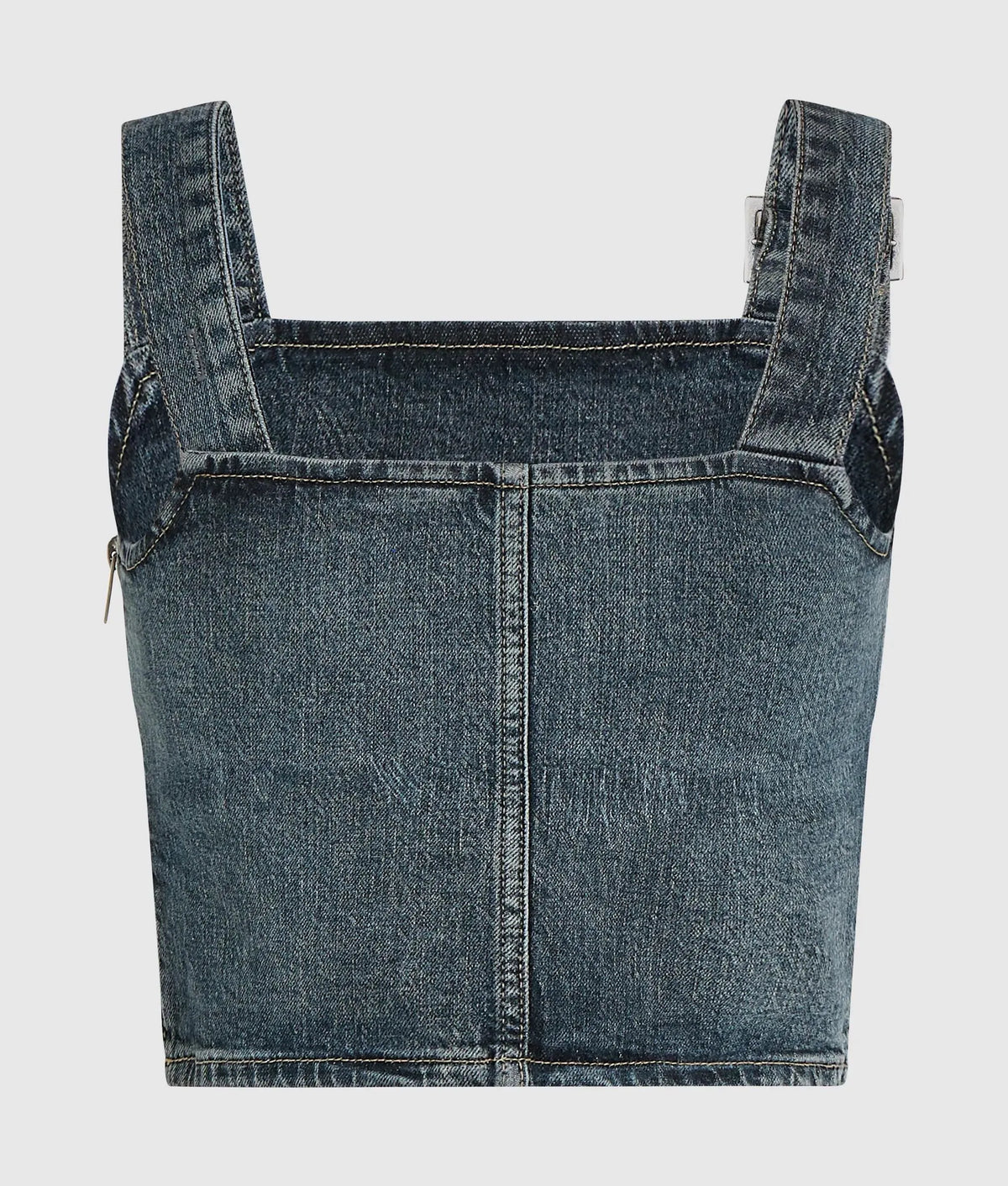 Belted denim tank top