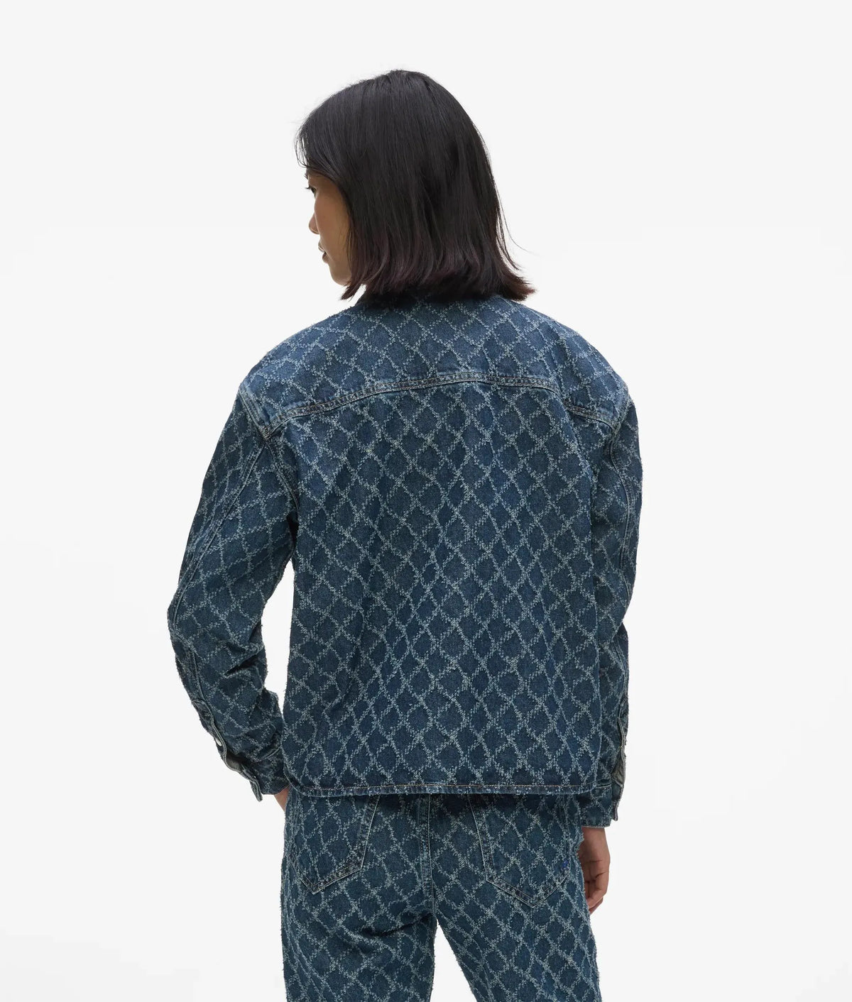 Argyle denim shirt