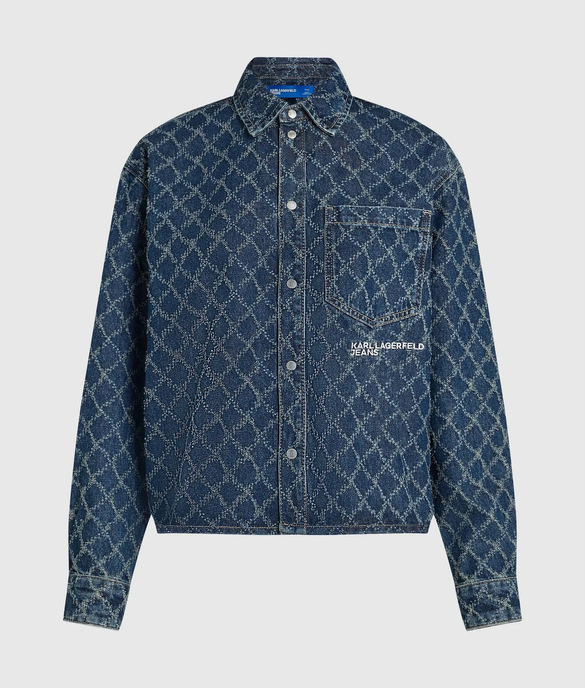 Argyle denim shirt