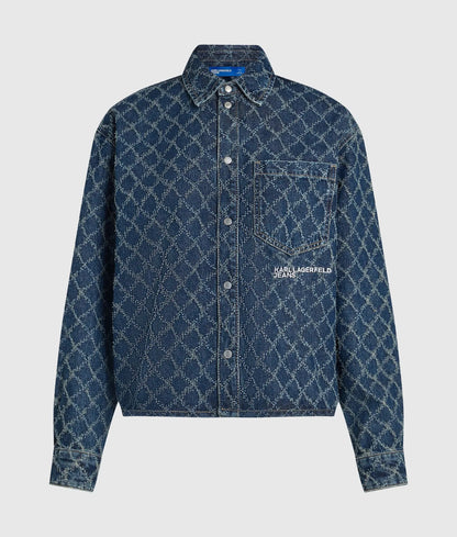 Argyle denim shirt