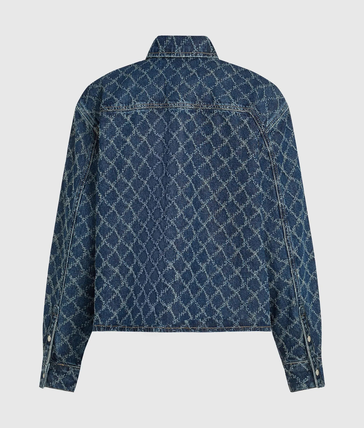 Argyle denim shirt