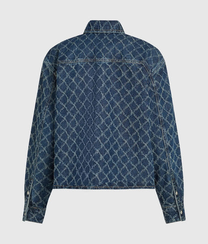 Argyle denim shirt