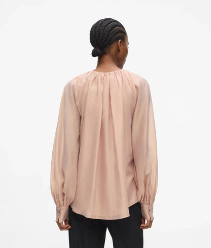 Gathered neck blouse