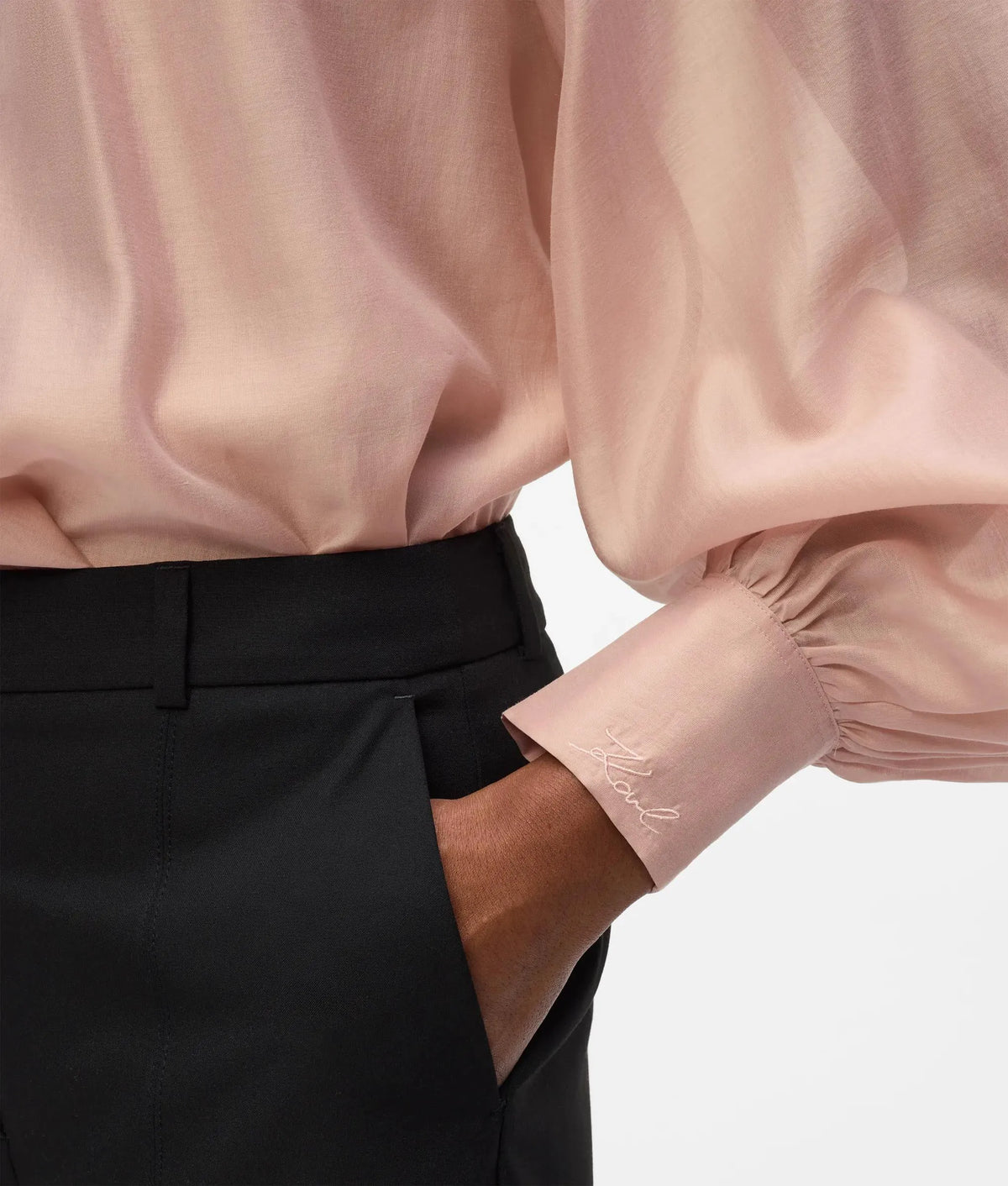 Gathered neck blouse