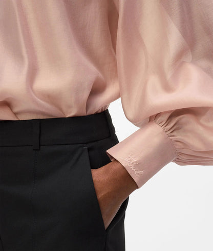 Gathered neck blouse