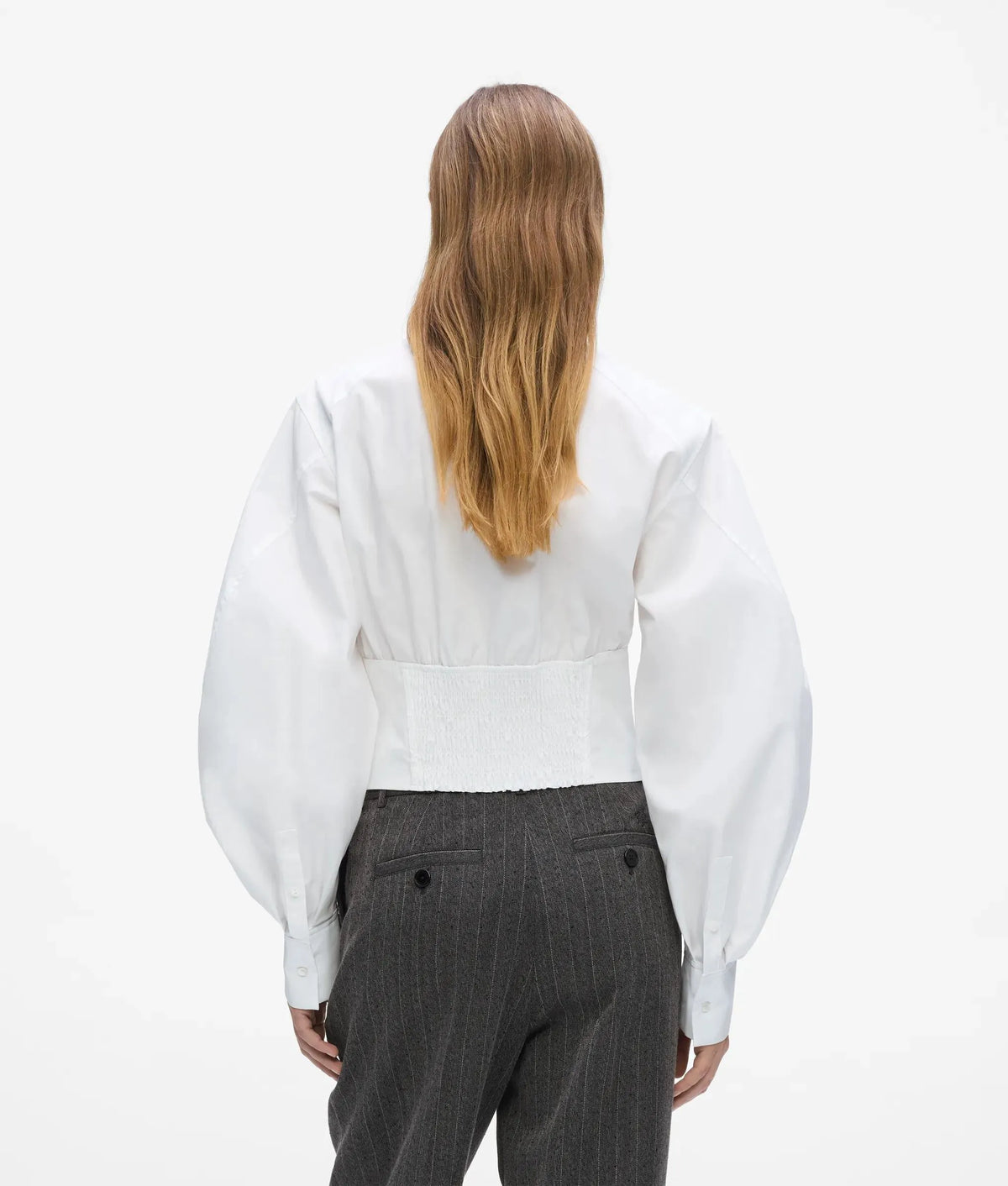 Corset poplin shirt