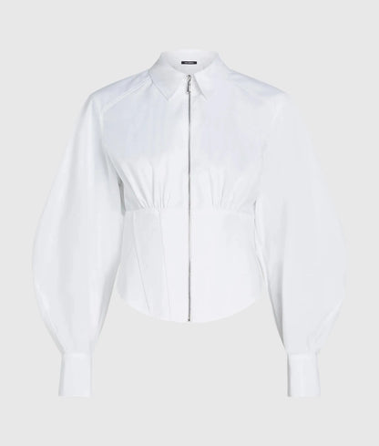 Corset poplin shirt