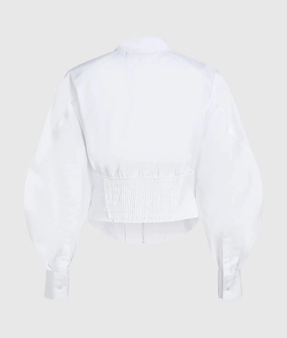 Corset poplin shirt