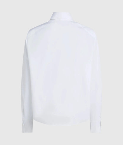 Shoulder pad poplin shirt