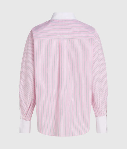 Contrast-collar Ikon stripe shirt