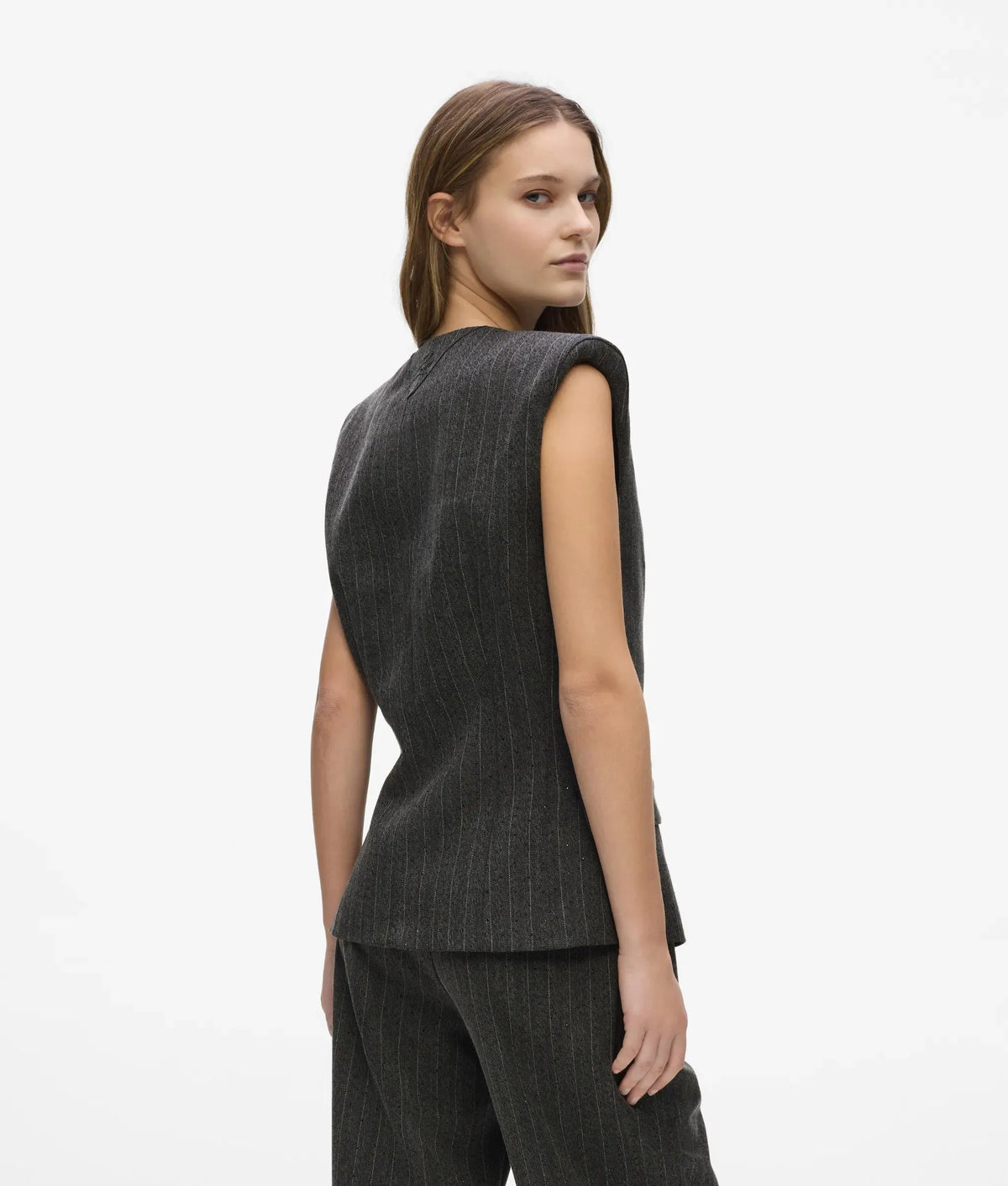 Pinstripe tailored vest
