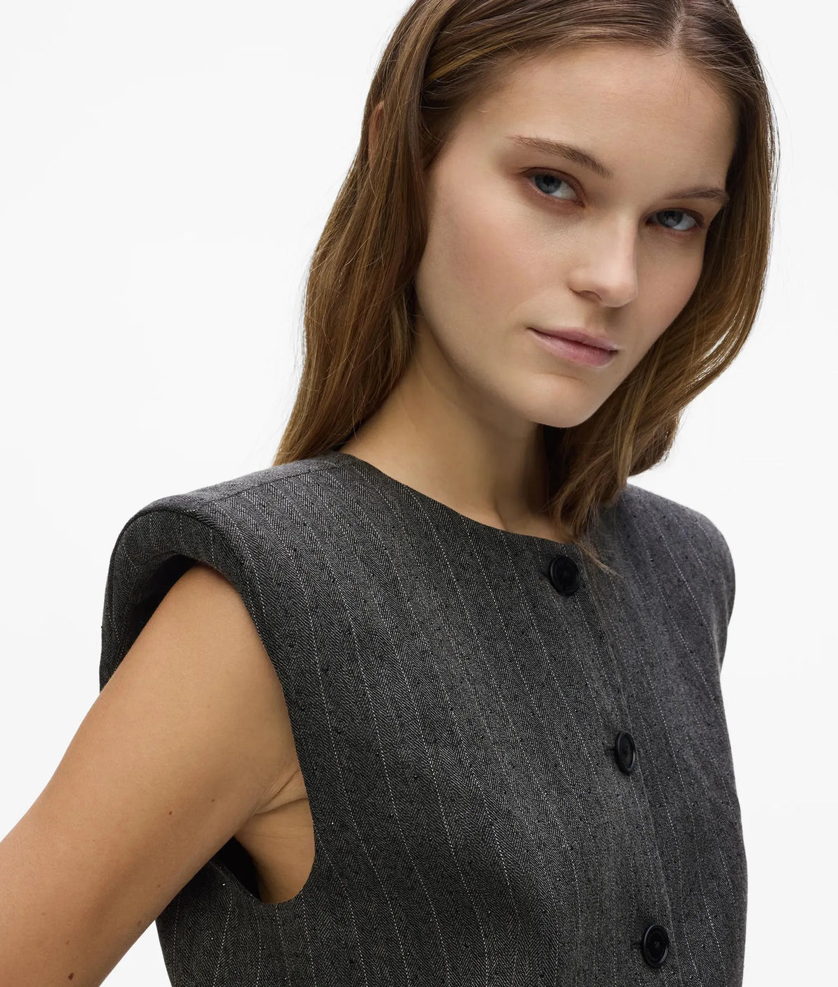 Pinstripe tailored vest