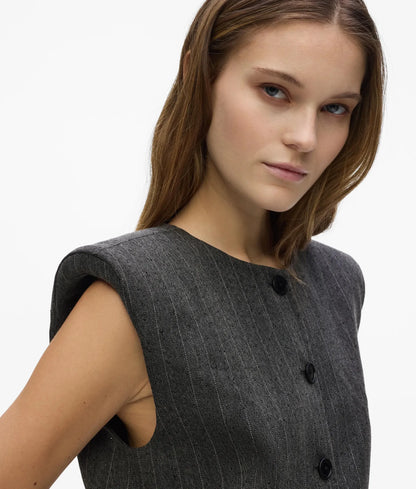 Pinstripe tailored vest