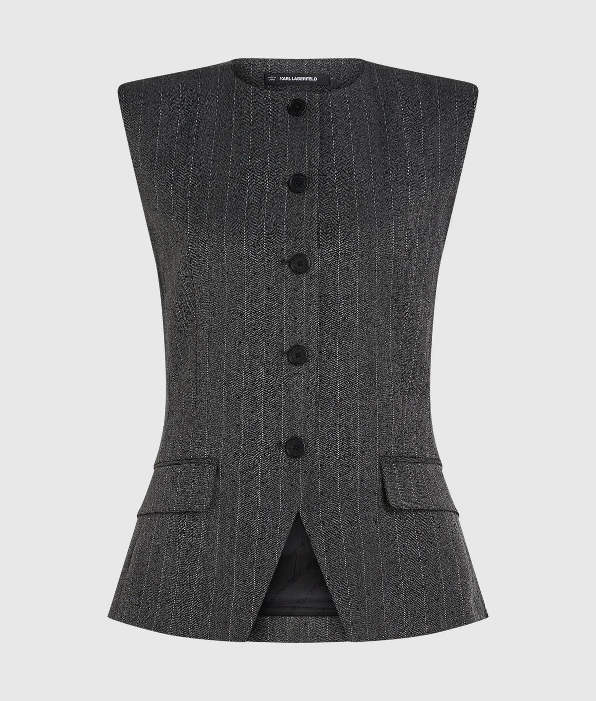 Pinstripe tailored vest